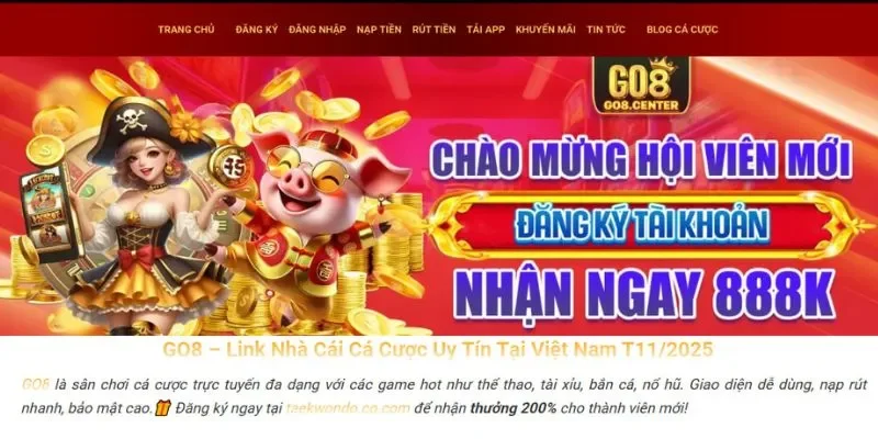 Lưu ý chỉ truy cập link Vào GO8 Chính thức duy nhất - arkca.com.co